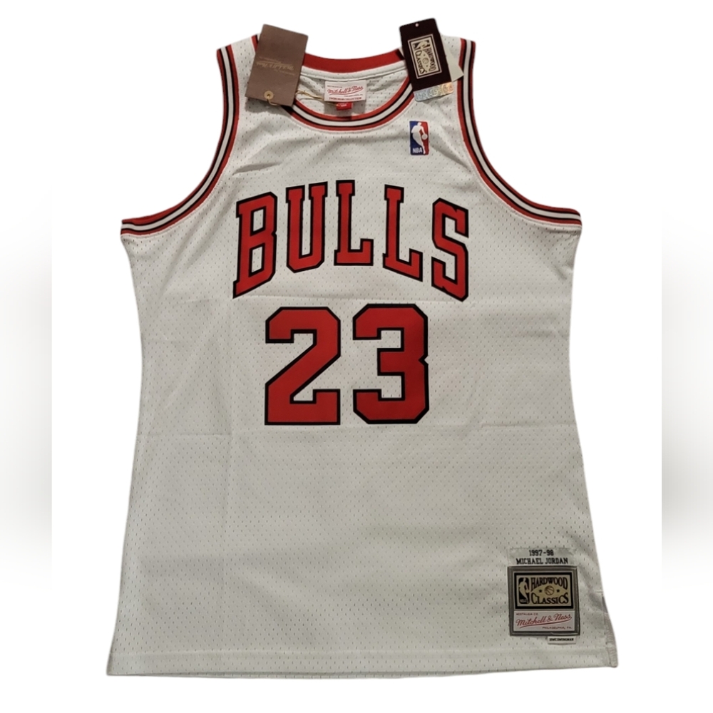 Chicago Bulls Michael Jordan Mitchell & Ness White 1997/98